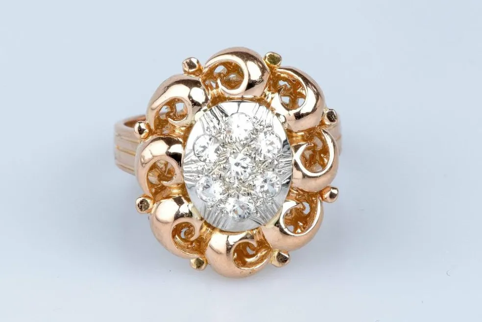 Bague en or rose 18 cts