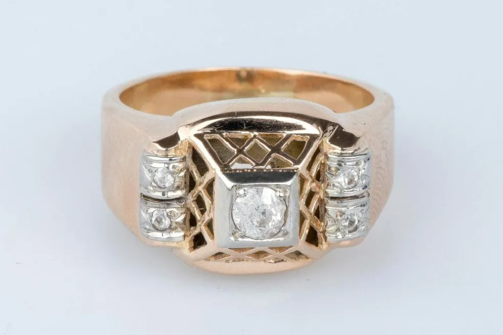 Bague en or rose 18 cts