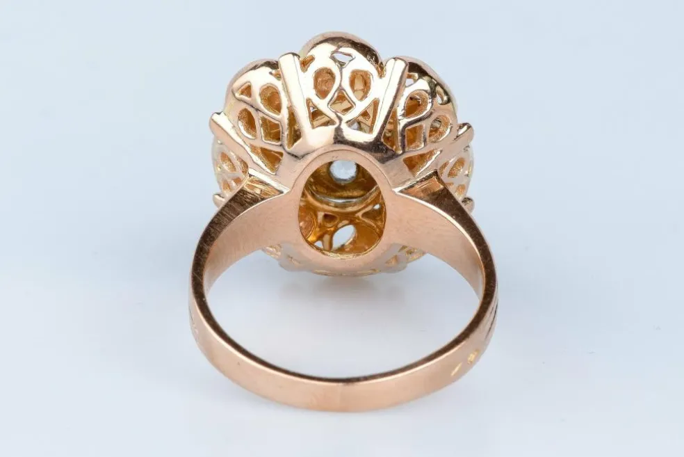 Bague en or rose 18 cts