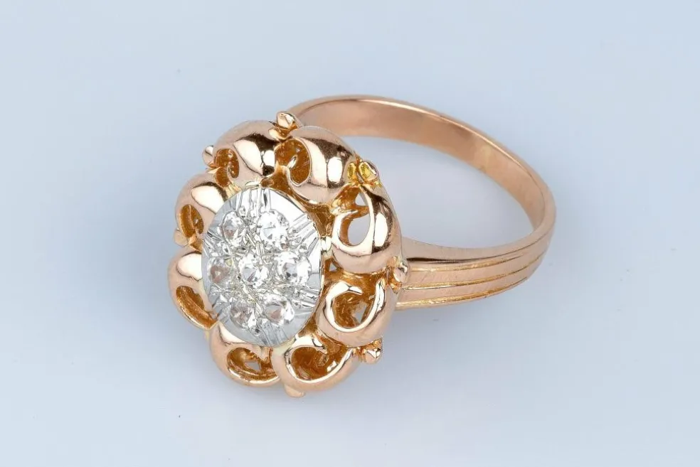 Bague en or rose 18 cts