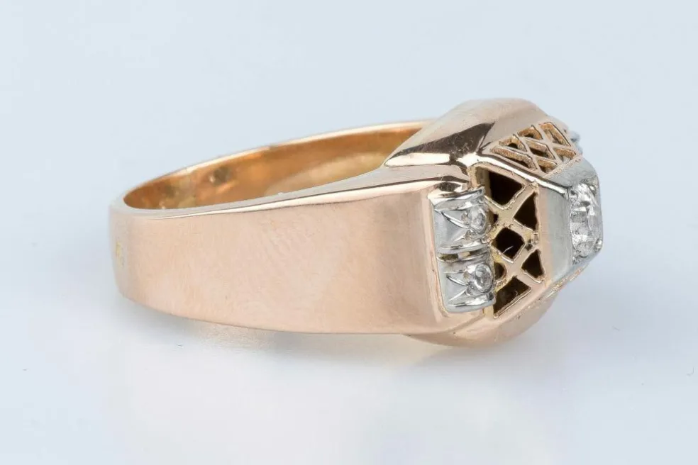 Bague en or rose 18 cts