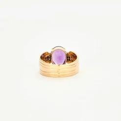 Bague en or rose Améthyste et diamants
