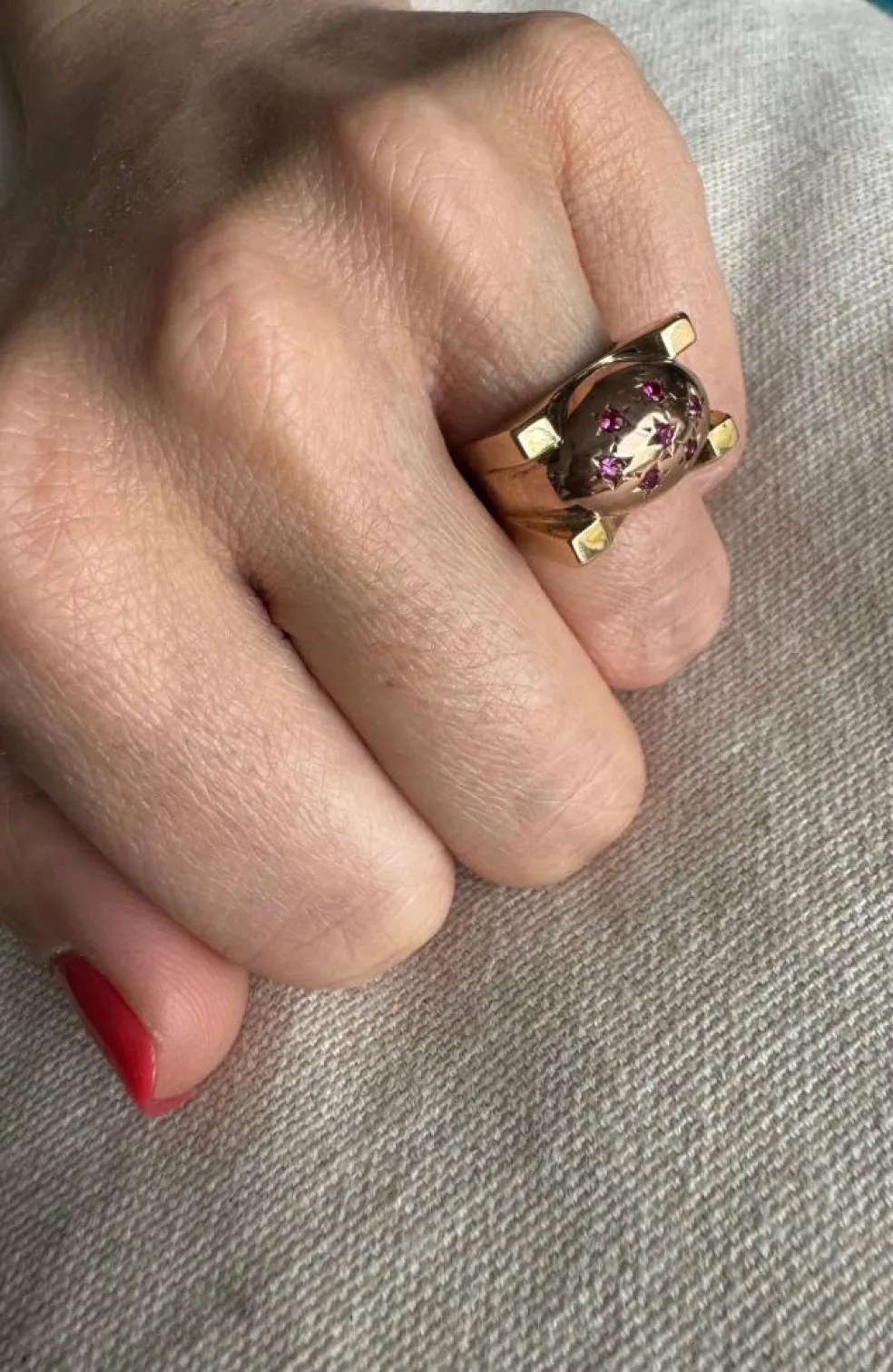 Bague en or rose Constellation