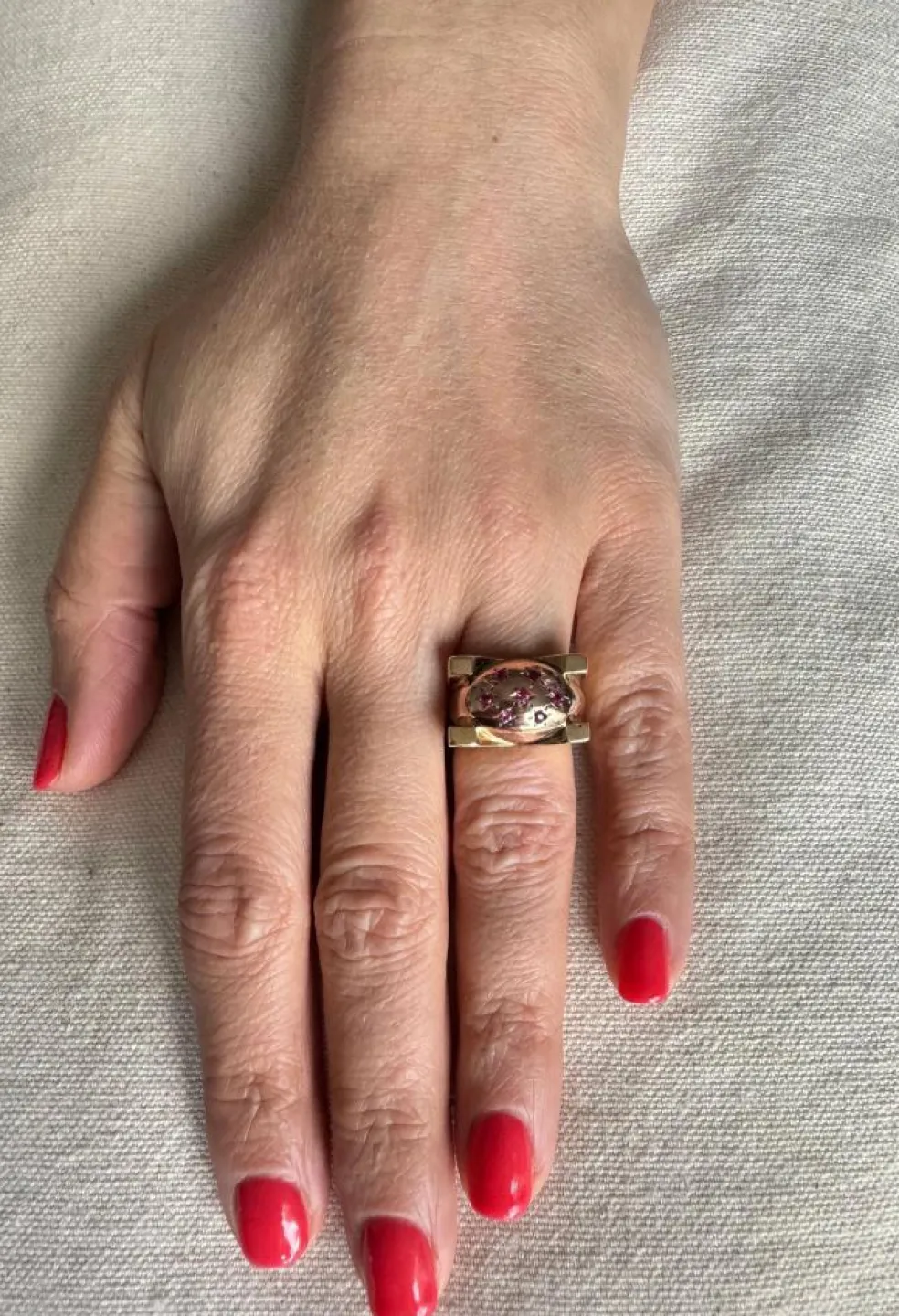 Bague en or rose Constellation