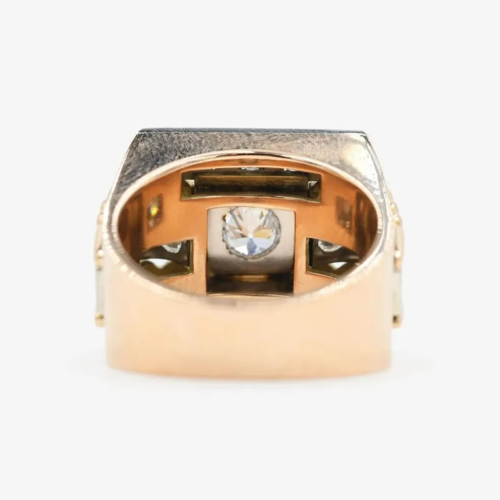 Bague en or rose et diamants ct. 1,40