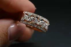 Bague En Or Rose et Diamants