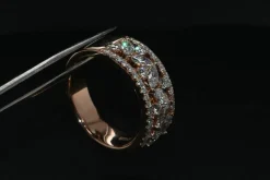 Bague En Or Rose et Diamants