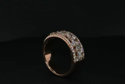 Bague En Or Rose et Diamants