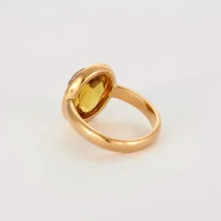 Bague en or rose et grenat spessartite