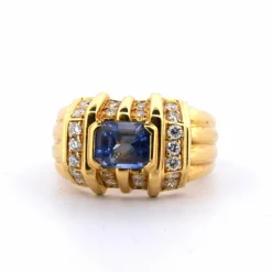 Bague en or saphir des années 80