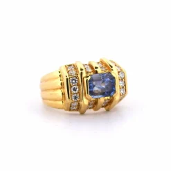 Bague en or saphir des années 80