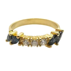 Bague en or saphirs et diamants