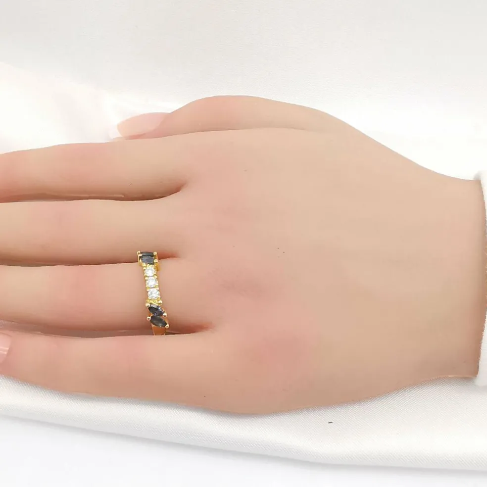 Bague en or saphirs et diamants