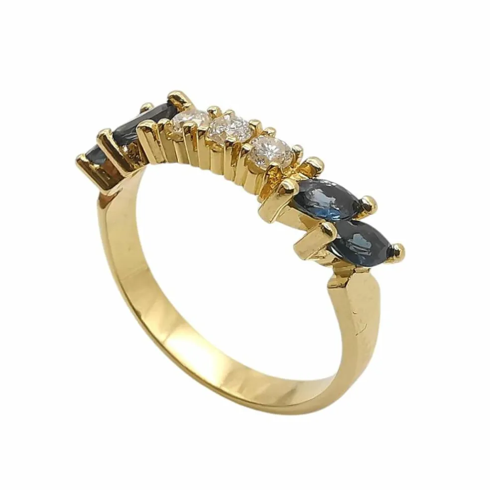 Bague en or saphirs et diamants
