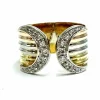 Bague en or tricolore, avec diamants