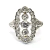 Bague en platine avec diamants