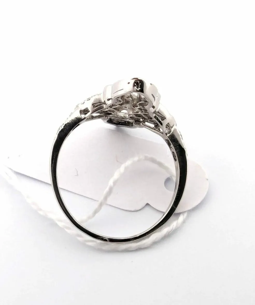 Bague en platine avec diamants