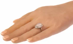 Bague en platine, diamant & pierre de lune