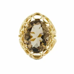 Bague en quartz fumé