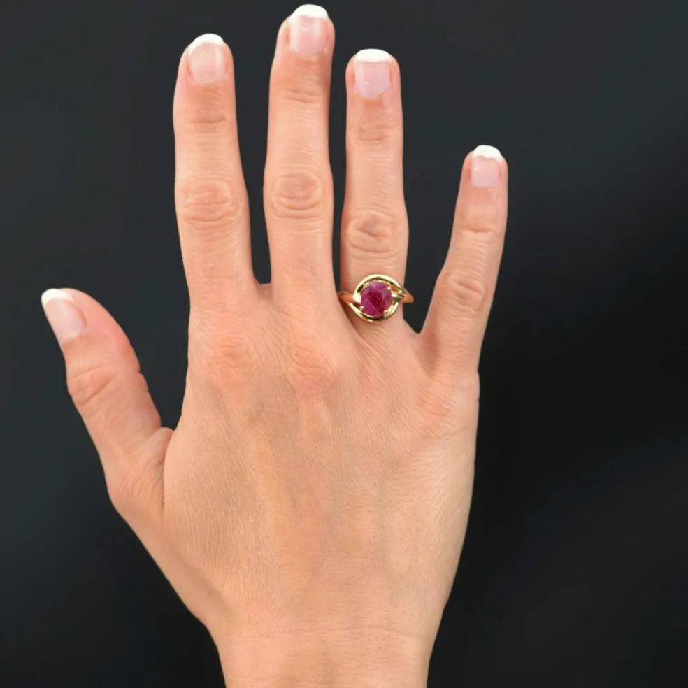 Bague en rubis et or