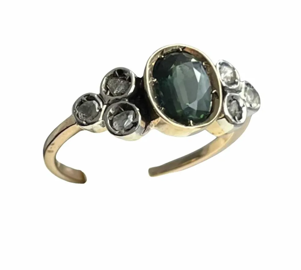 Bague en saphir et diamant, années 1930