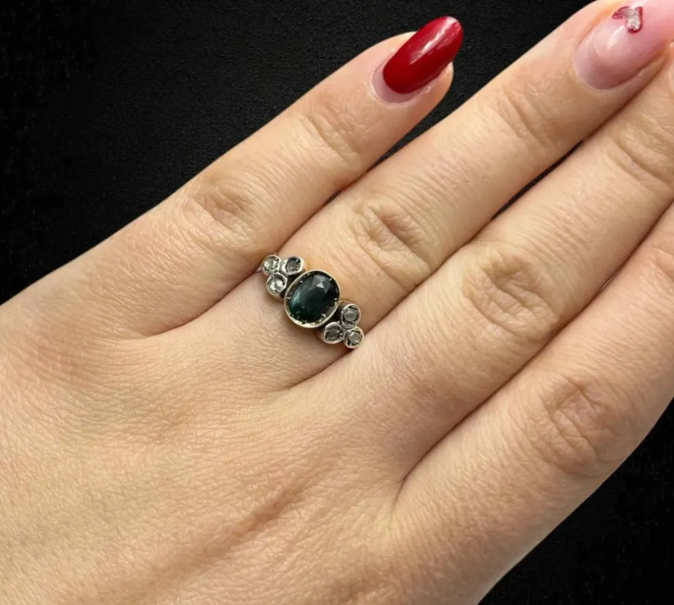 Bague en saphir et diamant, années 1930