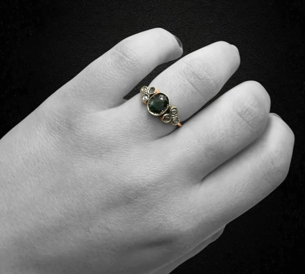 Bague en saphir et diamant, années 1930