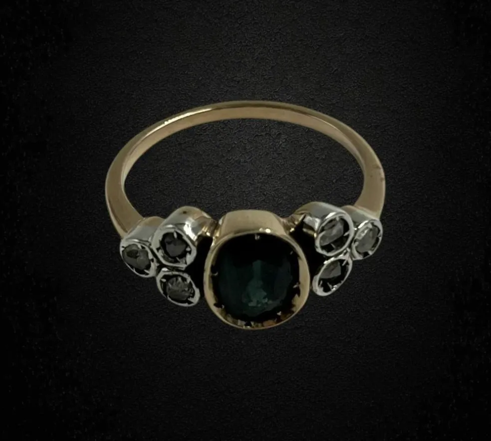 Bague en saphir et diamant, années 1930