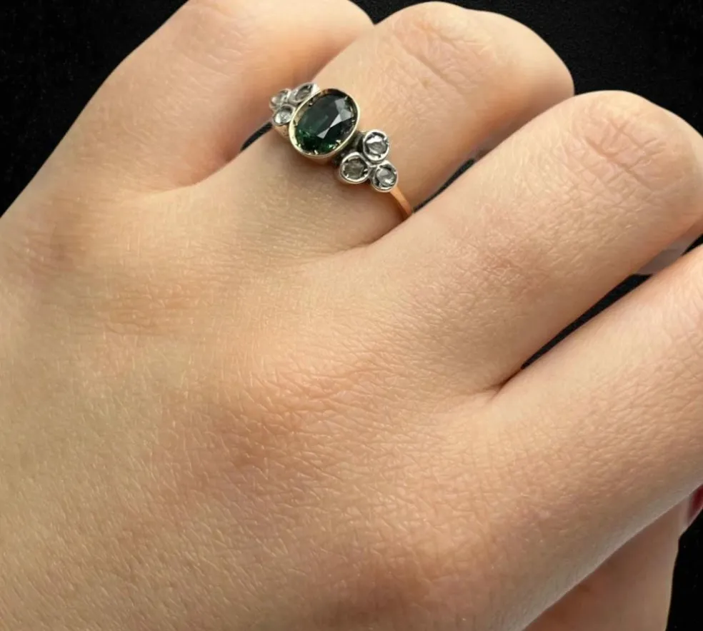 Bague en saphir et diamant, années 1930