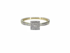 Bague entourage en or avec diamants