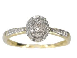 Bague entourage en or avec diamants