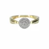 Bague entourage en or avec diamants