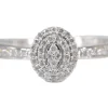 Bague entourage en or blanc avec diamants