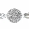 Bague entourage en or blanc avec diamants