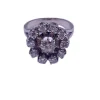 Bague Entourage Fleur Or Blanc 18k Diamants