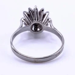 Bague entourage Fleur Or Blanc Diamants