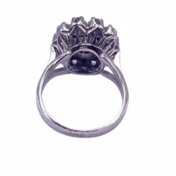 Bague Entourage Fleur Or Blanc 18k Diamants