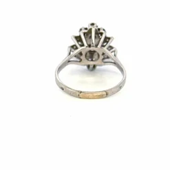 Bague Entourage Fleur Or Blanc 18k Diamants