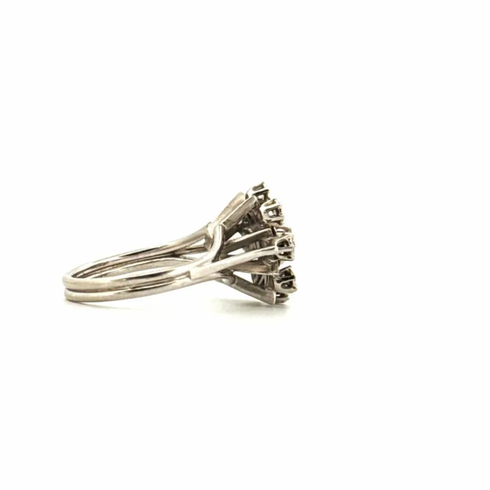 Bague Entourage Or Blanc