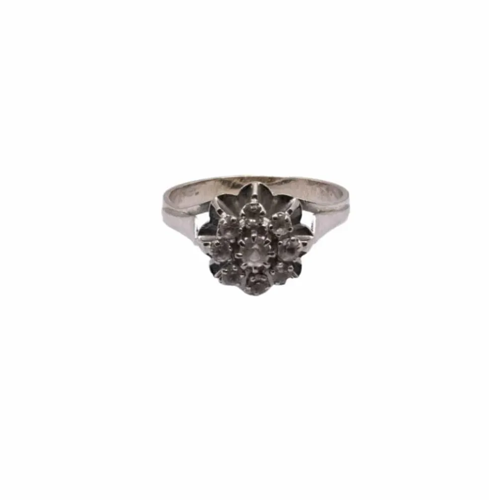 Bague Entourage Or Blanc 18k & Diamants