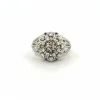 Bague entourage or blanc diamants