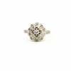 Bague Entourage Or Blanc Diamants