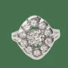 Bague entourage or blanc diamants