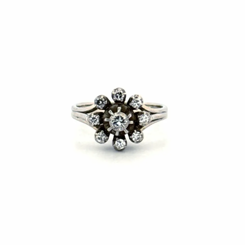 Bague Entourage Or blanc 18k & Diamants