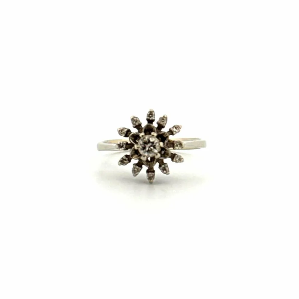 Bague Entourage Or Blanc 18k & Diamants