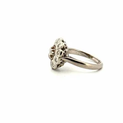 Bague Entourage Or Blanc Diamants