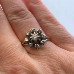 Bague Entourage Or blanc 18k & Diamants