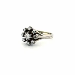 Bague Entourage Or blanc 18k & Diamants