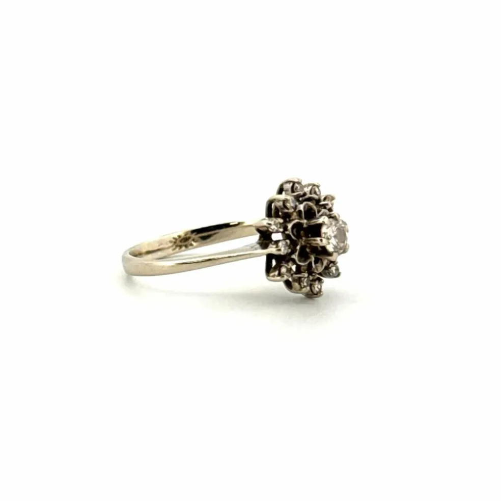 Bague Entourage Or Blanc 18k & Diamants