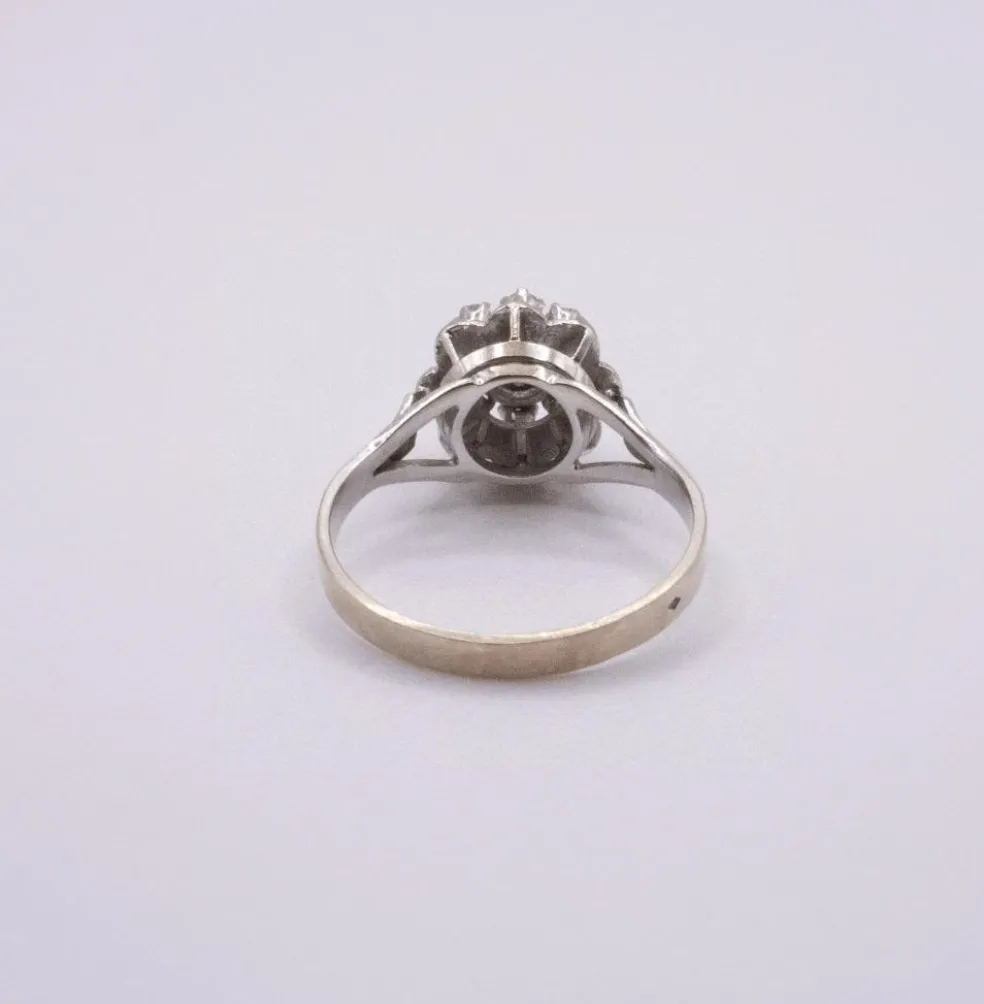Bague Entourage Or Blanc 18k & Diamants